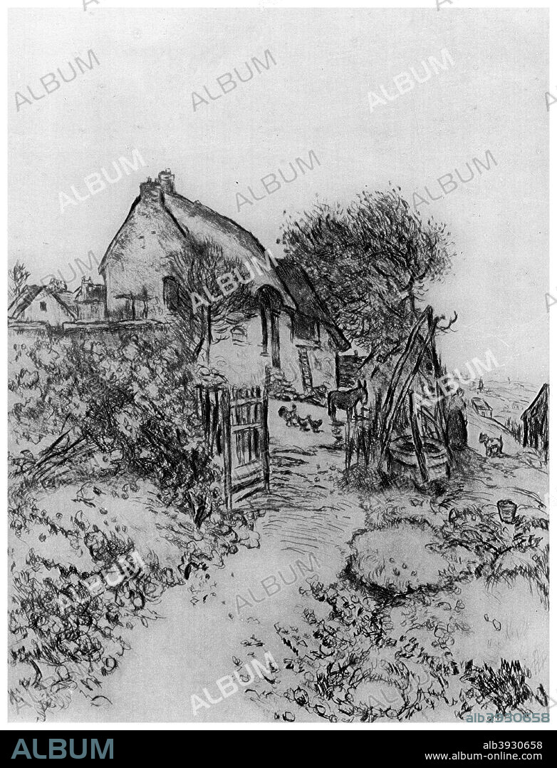'La Chaumiere', c1870-1920 (1924). A print from A History of French Etching from the 16th Century to the Present Day, by F L Leipnik, John Lane the Bodley Head Limited, London, 1924. Found in the collection of the L'Estampe Moderne, Paris.