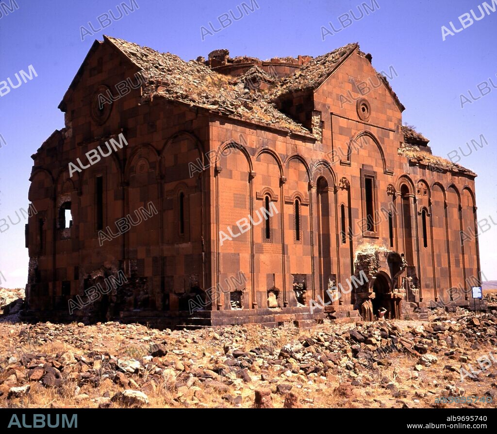 Image No. AR10AC8. Fethiye Camii- Cathedral of Virgin Mary. 989-1001.. Originally used as a mosque by the Seljuks but converted to a church. Old Armenian capital near Ocakli. ARMENIA. (c)Ancient Art & Architecture Collection.