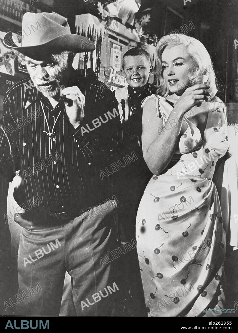 NORMA JEAN BAKER. MARILYN MONROE en VIDAS REBELDES, 1961 (THE MISFITS), dirigida por JOHN HUSTON. Copyright UNITED ARTISTS/SEVEN ARTS.