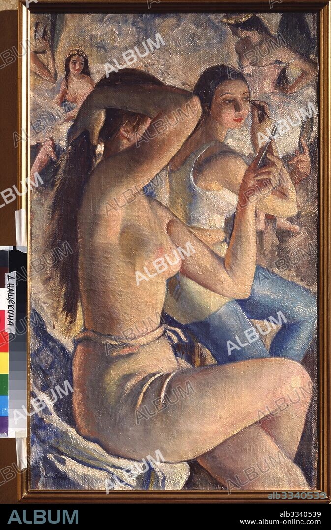 ZINAIDA YEVGENIEVNA SEREBRIAKOVA. Ballet dancers in a changing room. Ballet Swan Lake.