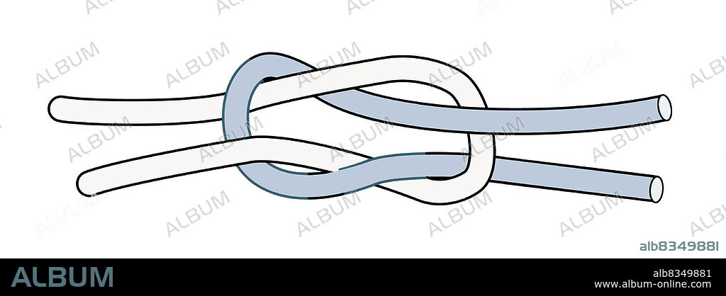 Knot used to tie two ropes together; it is used only when they will need to  be untied easily. - Album alb8349881