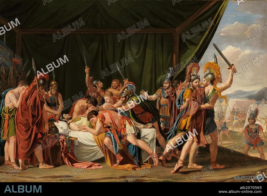 JOSE MADRAZO. José de Madrazo y Agudo / 'La muerte de Viriato', Hacia 1807, Escuela Española, Lienzo, 57,5 cm x 83,5 cm, P07978.