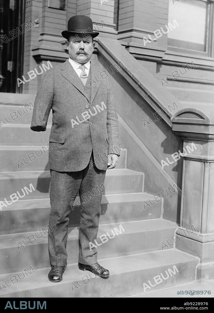 HARRIS & EWING. General Alvaro Obregon of Mexico, 1917. Obregón had his right arm blown off during a battle in 1915. The arm was preserved in a jar of formaldehyde.