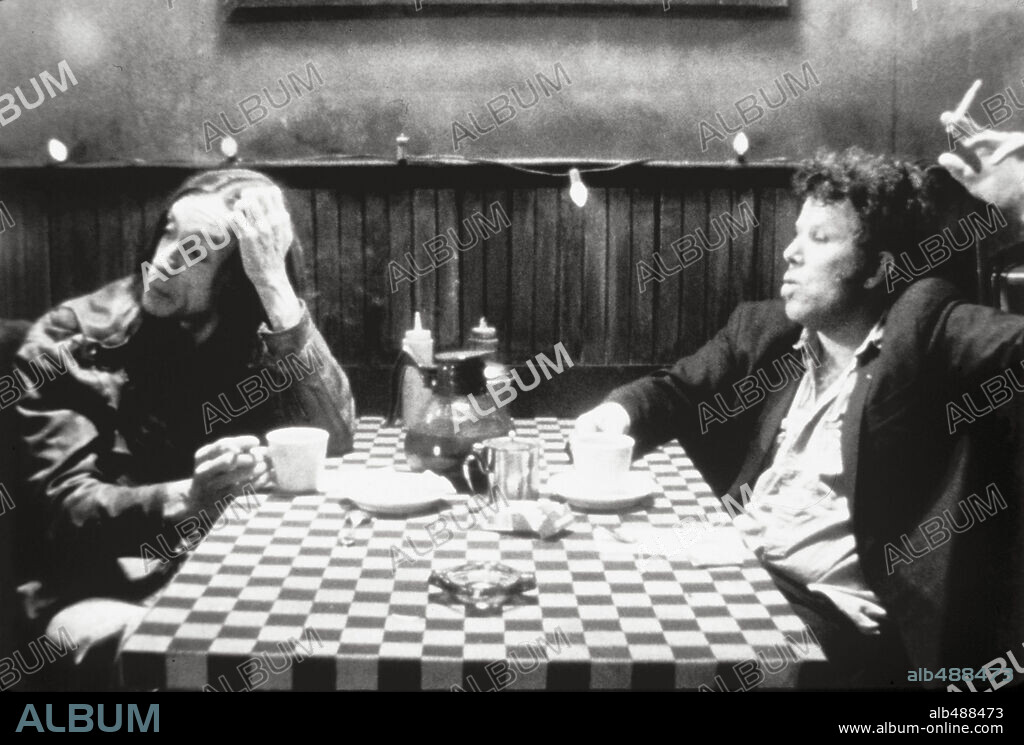 IGGY POP and TOM WAITS in COFFEE AND CIGARETTES, 2003, directed by JIM JARMUSCH. Copyright UNITED ARTISTS.