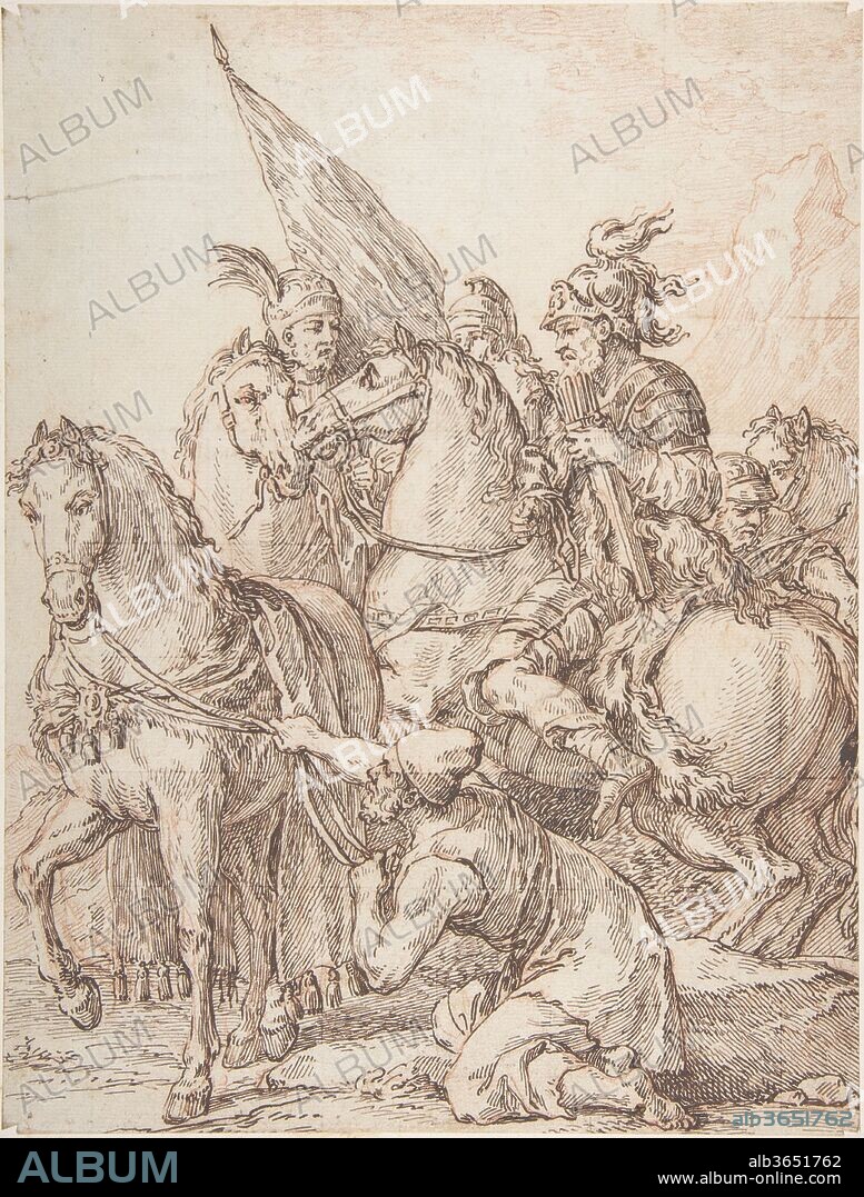 Equestrian Group. Artist: Michel François Dandré-Bardon (French, Aix-en-Provence 1700-1783 Paris); Retouched by Charles Nicolas Cochin II (French, Paris 1715-1790 Paris). Dimensions: sheet: 9 1/2 x 7 3/16 in. (24.1 x 18.2 cm). Date: 18th century.