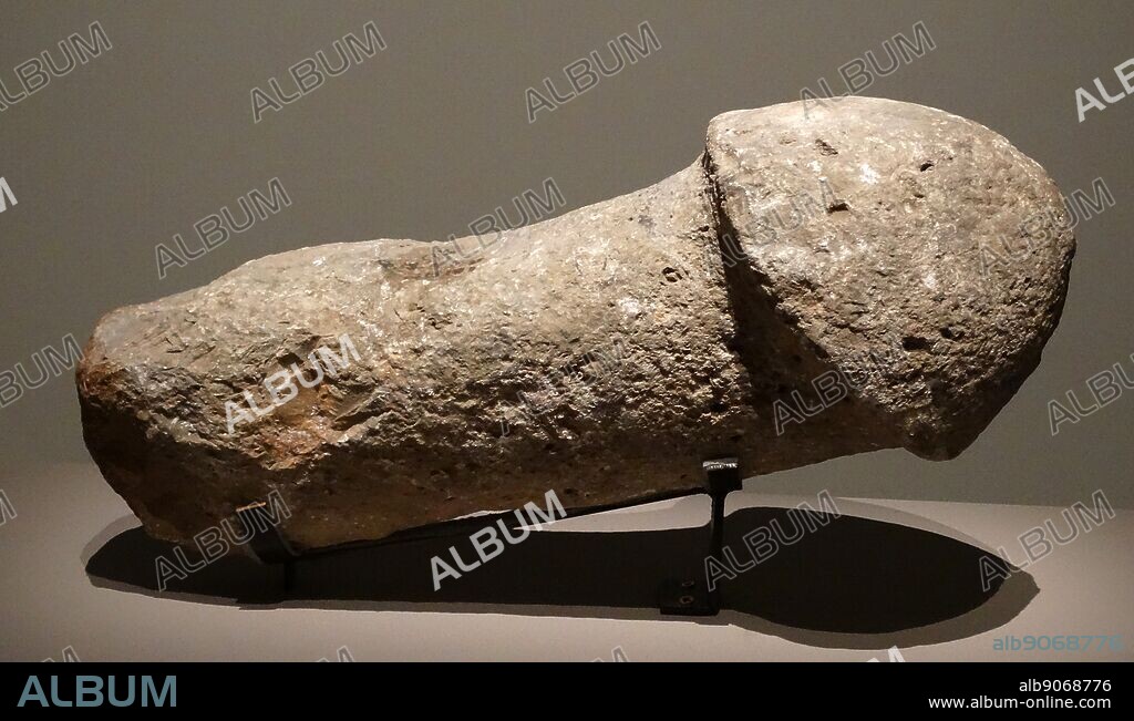 Mayan stone sculpture of a Penis or Phallus. From Chichen Itza, Yucatan Mexico 600-900 AD.