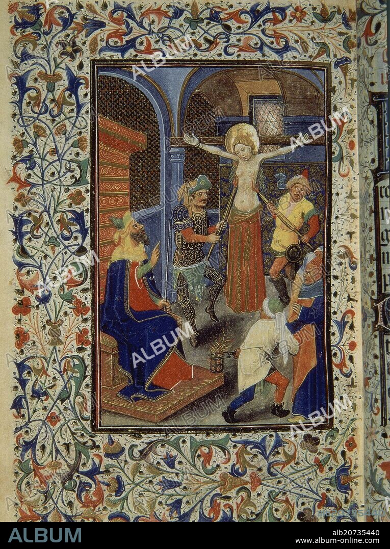 FACSIMIL - LIBRO DE HORAS DE ISABEL LA CATOLICA - SANTA AGUEDA MARTIRIZADA - SIGLO XV - 21,7x14 cm.