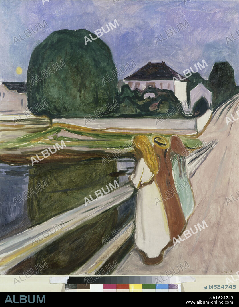 White Night, Osgardstrand by Edvard Munch, 1903, 1863-1944, Russia, Moscow, Pushkin Museum of Fine Arts.