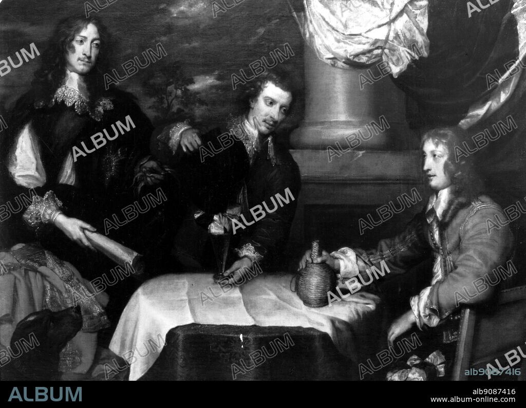 Prince Rupert with Colonel William Murray and Colonel John Russell, 1644, by William Dobson (1611-1646). Rupert, Duke of Bavaria, commonly called Prince Rupert of the Rhine, (1619-1682), was a soldier and inventor, and commander of the Royalist cavalry during the English Civil War. This War Without An Enemy by Richard Ollard, page 98.
