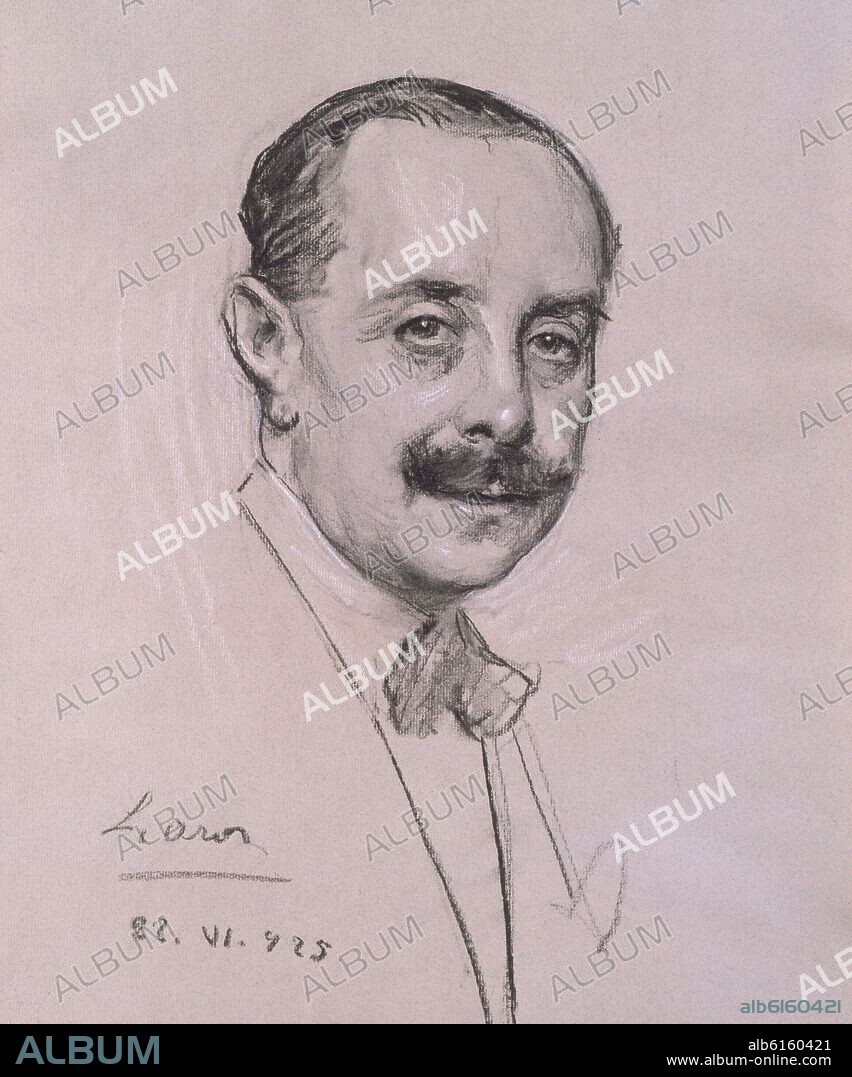 LEANDRO OROZ LACALLE (1883-1933). DIBUJO CARBON Y TIZA DEL POETA LUIS DE TAPIA ROMERO (1871-1937) - 1925.