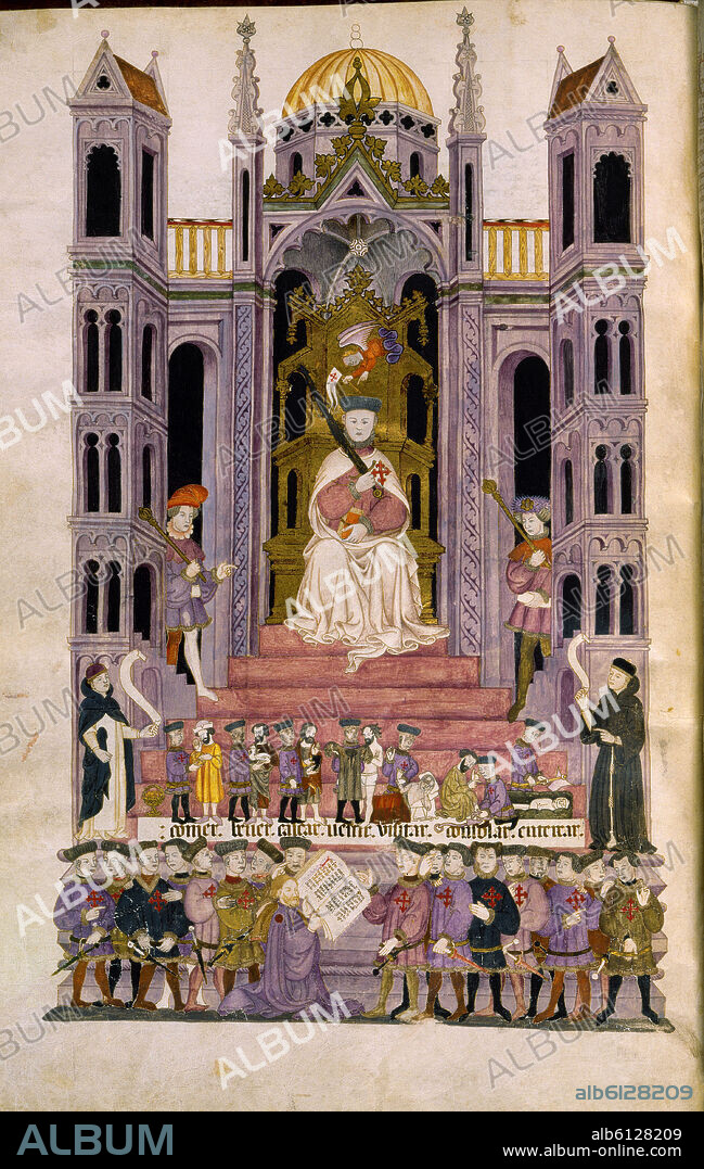 BIBLIA DE ALBA - DON LUIS GUZMAN MAESTRO DE CALATRAVA - MS 399 - F25V - SIGLO XV.