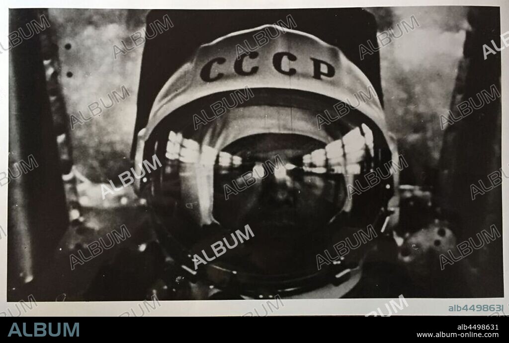 YURI ALEXEEVICH GAGARIN. Self-portrait in space. Made during the filming of the first documentary film about Yuri Gagarin.