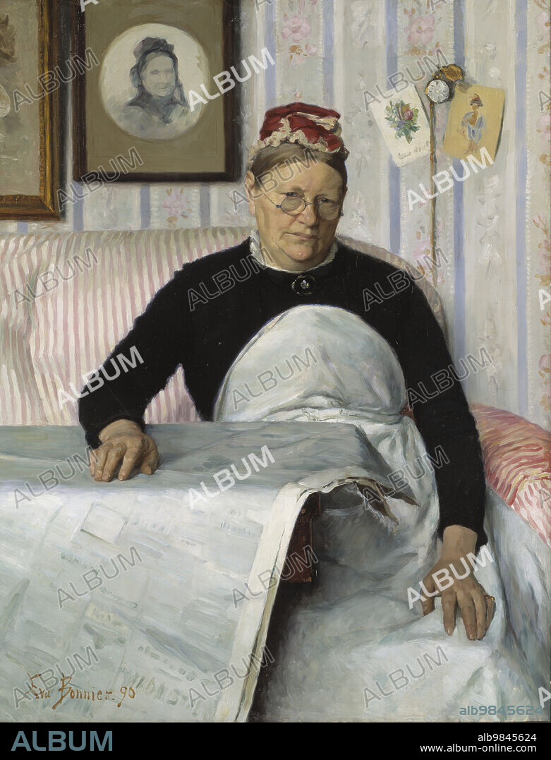 EVA FREDRIKA BONNIER. The Housekeeper, Brita Maria (Mussa) Banck, 1890.