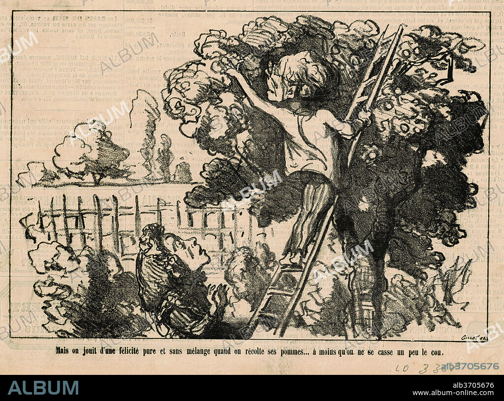 HONORE DAUMIER. Mais on jouit d'une félicité pure. Dated: 19th century. Medium: lithograph.