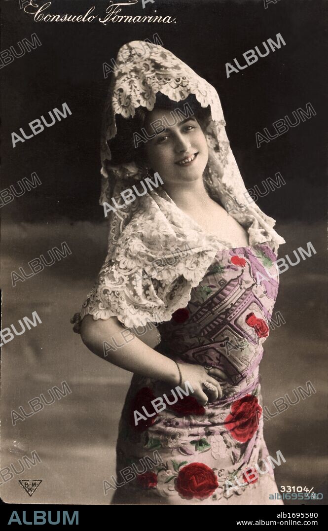 Consuelo Bello, llamada "La Fornarina" (1875-1915). Cupletista, cantante ligera española.