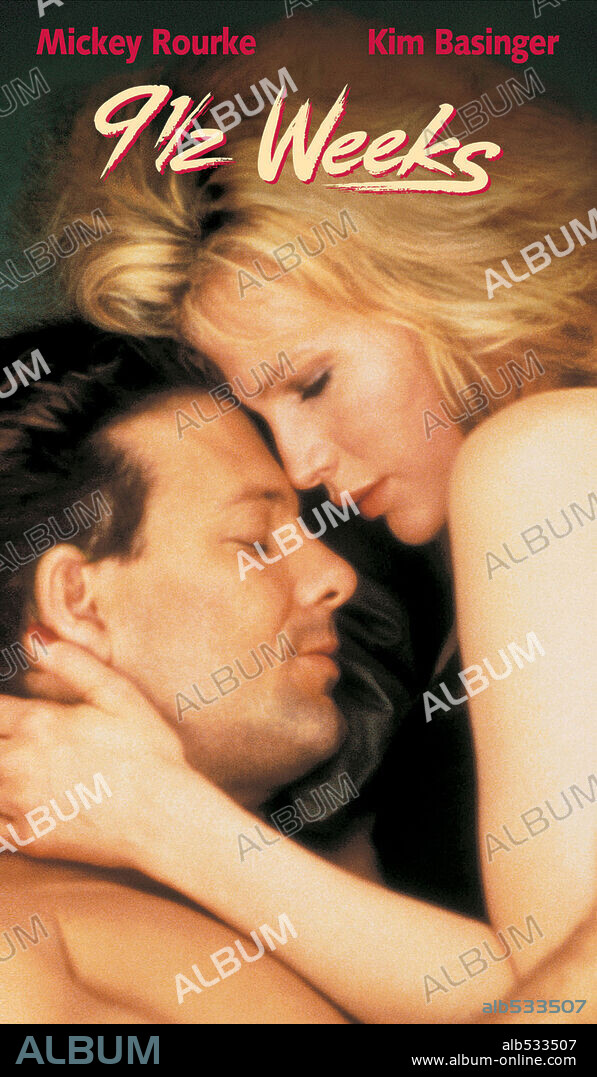 KIM BASINGER y MICKEY ROURKE en NUEVE SEMANAS Y MEDIA, 1986 (NINE 1/2 WEEKS), dirigida por ADRIAN LYNE. Copyright M.G.M/UNITED ARTIST.