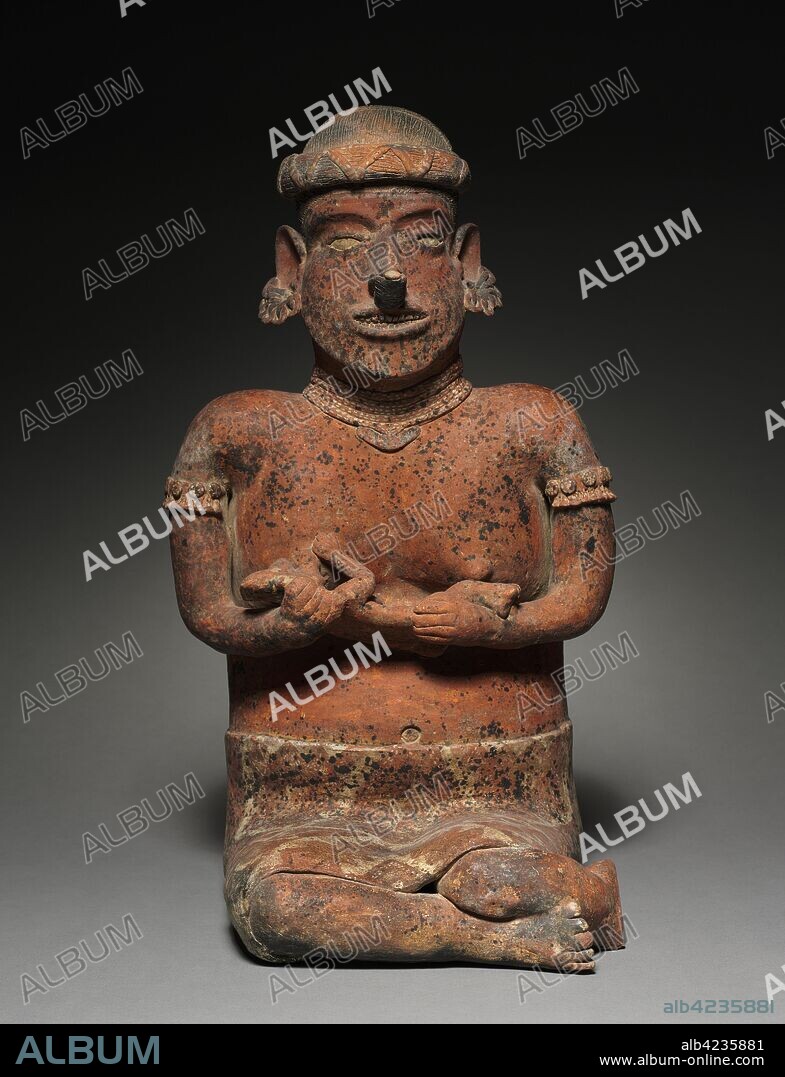 Pair of Seated Figures, 100 BC - 300 AD. Mexico, Nayarit, 1st century BC-4th century AD. Ceramic; average: 52.3 x 30.5 x 29.5 cm (20 9/16 x 12 x 11 5/8 in.); part 2: 56 x 31.8 x 30.5 cm (22 1/16 x 12 1/2 x 12 in.).