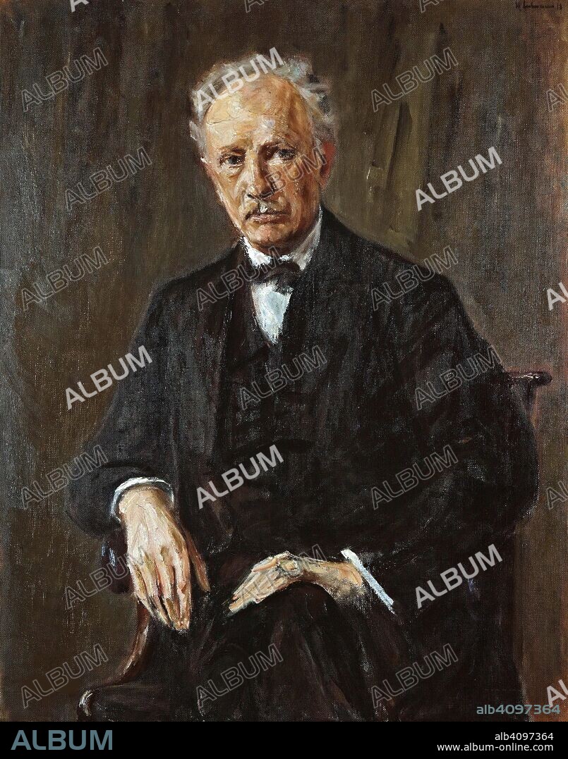 MAX LIEBERMANN. Portrait of the composer Richard Georg Strauss (1864-1949).