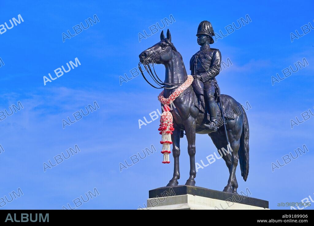 Thailand: King Chulalongkorn or Rama V (20 September 1853 Äì 23 October 1910), Equestrian Statue, Royal Plaza, Bangkok. King Chulalongkorn was the fifth monarch of Siam under the House of Chakri. He is considered one of the greatest kings of Siam. His reign was characterized by the modernization of Siam, immense government and social reforms, and territorial cessions to the British Empire and French Indochina. As Siam was threatened by Western expansionism, Chulalongkorn, through his policies and acts, managed to save Siam from being colonized.