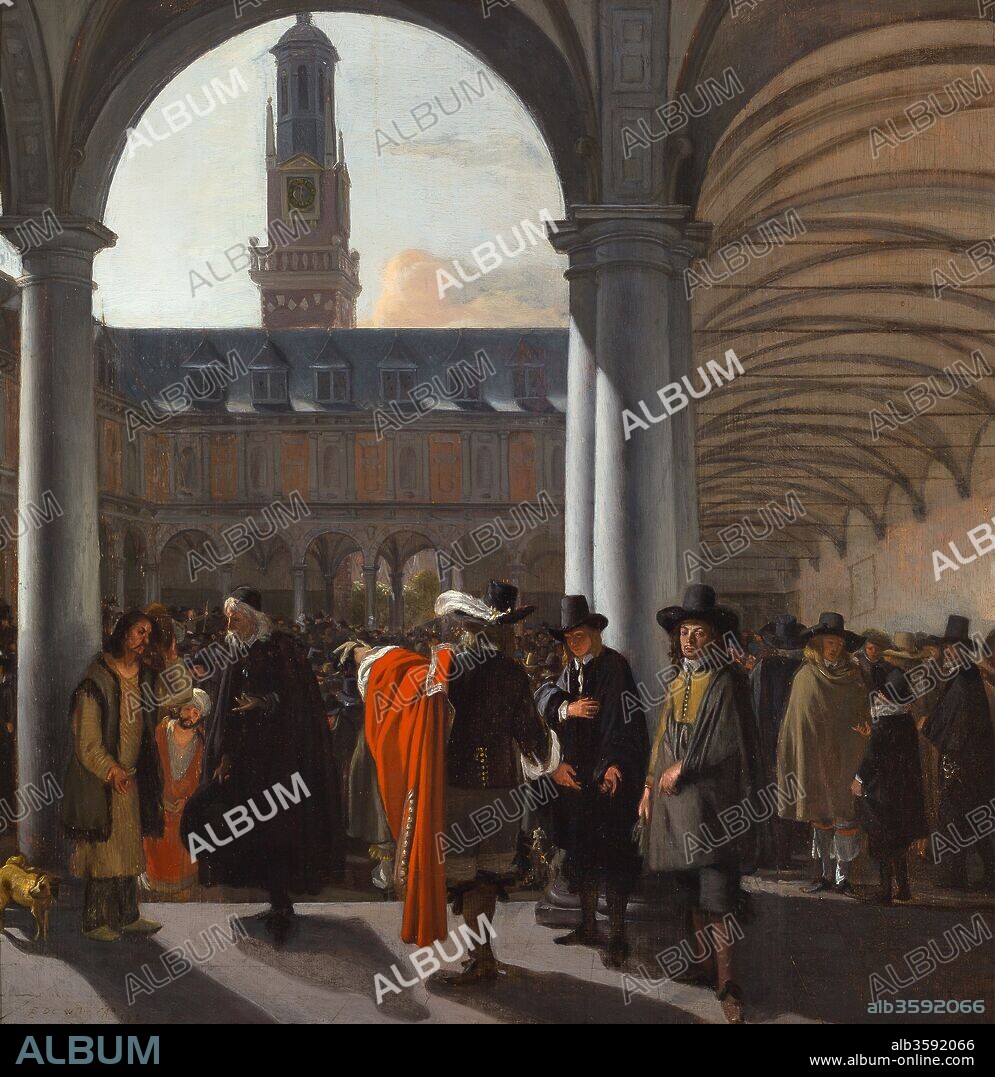 EMANUEL DE WITTE. The Courtyard of the Beurs in Amsterdam.