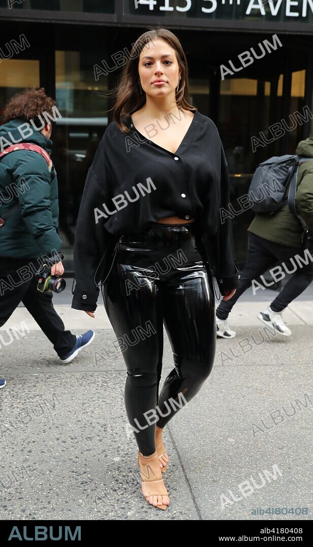 February 12, 2019 - New York, New York, United States - Model Ashley Graham leaves the Phillip Lim Fashion Show during New York Fashion Week at Center 415 on February 11, 2019 in New York City. 12/02/2019