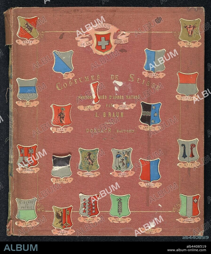 Costumes de Suisse. Photographies d'apres Nature par A. Braun. Dornach (Haut-Rhin) (cover title), Adolphe Braun (French, 1812 - 1877), Dornach, Haut-Rhin, Alsace, France, 1860s, Albumen silver print, Closed: 29 × 25.3 × 2 cm (11 7/16 × 9 15/16 × 13/16 in.).