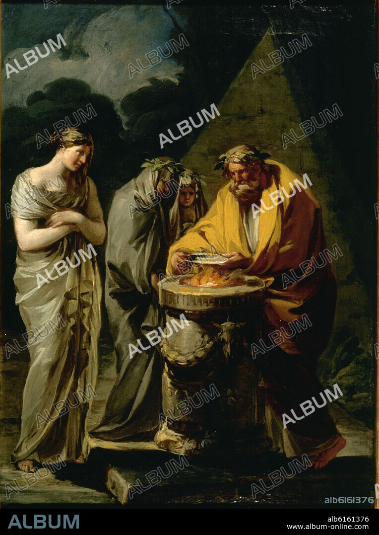 FRANCISCO DE GOYA. SACRIFICIO A VESTA- 1771- NEOCLASICISMO ESPAÑOL.