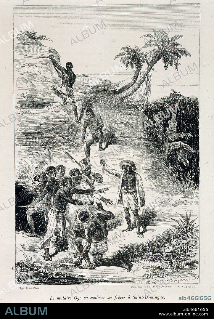 Le mulatre Vincent OGE (1755-1791) va soulever ses freres a Saint Domingue en 1790. Credit: Collection Kharbine-Tapabor.