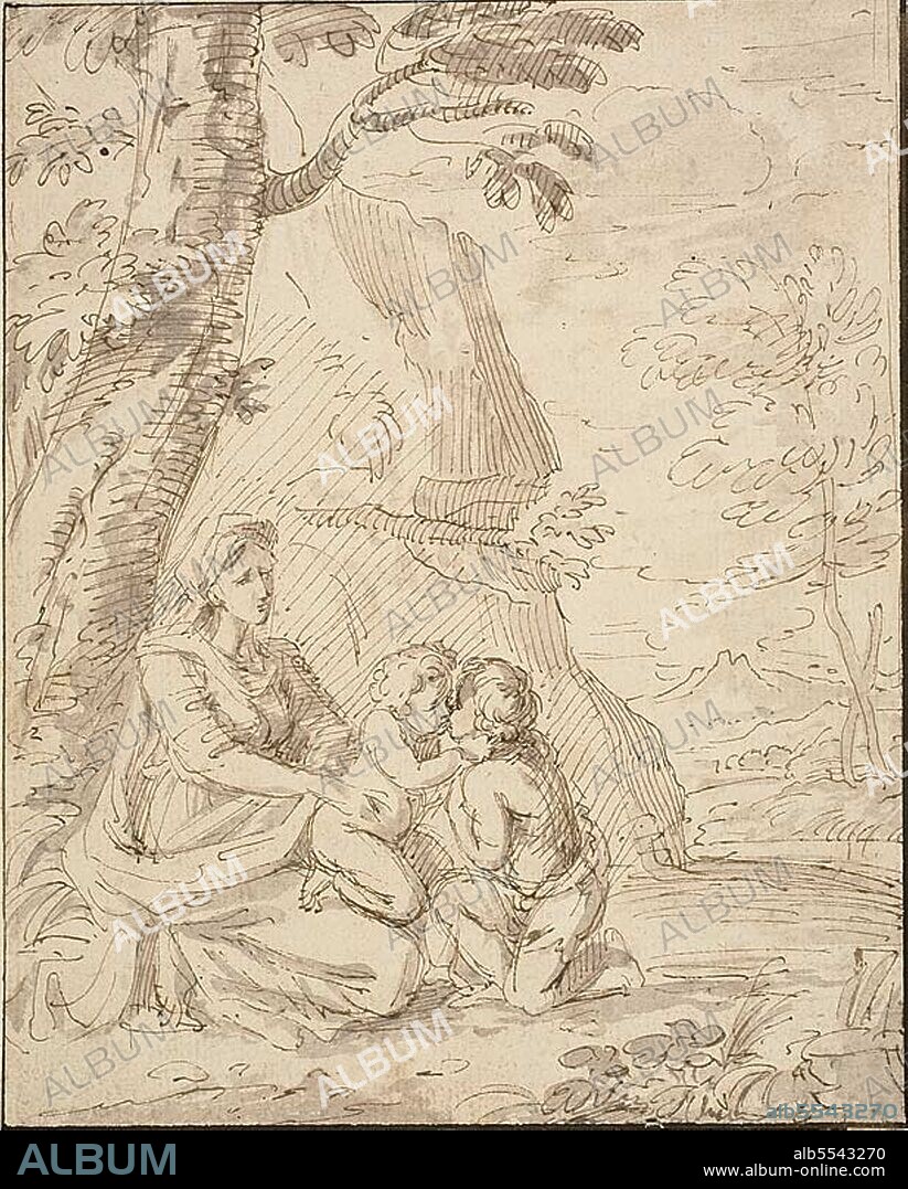 UNKNOWN and LODOVICO CARRACCI. Madonna and Child with the Infant Saint John, n.d.