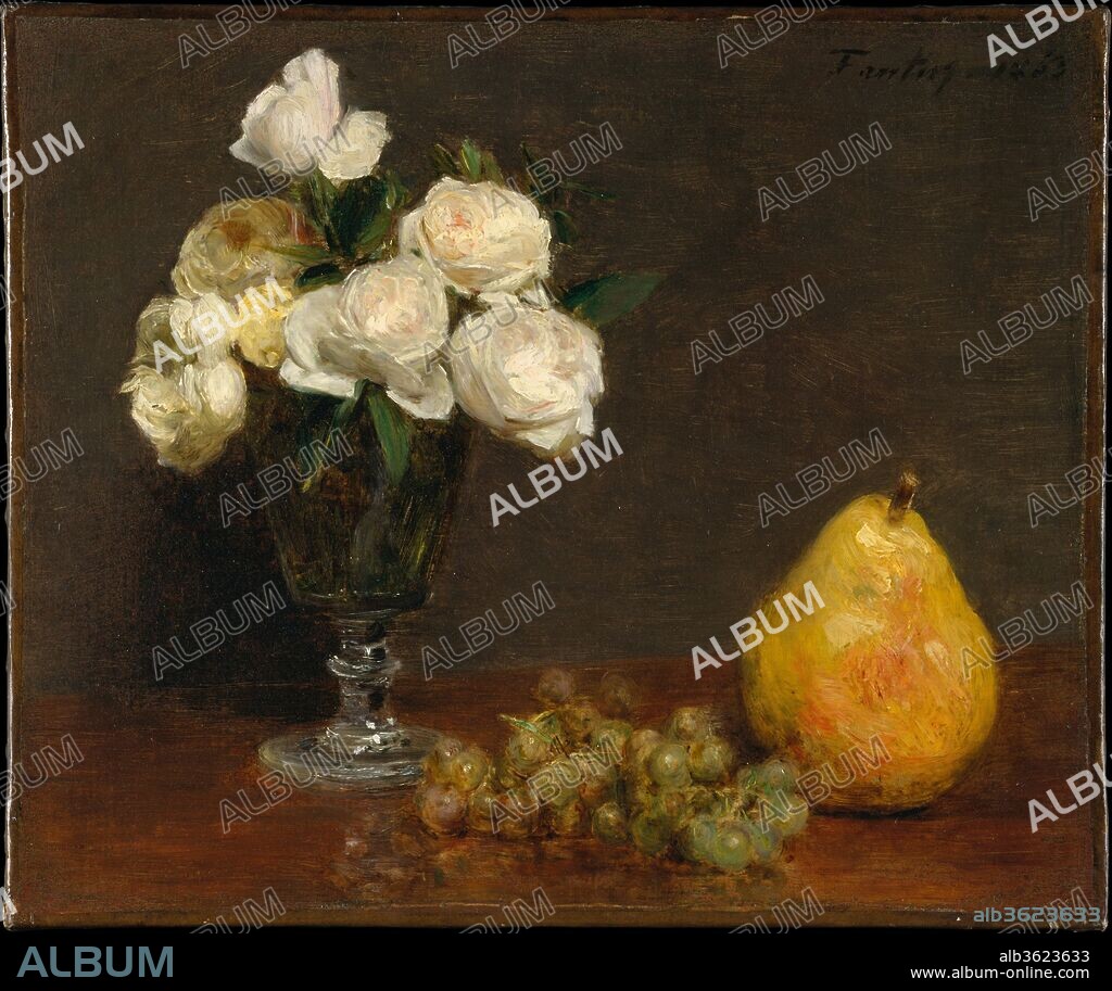 HENRI FANTIN-LATOUR. Still Life with Roses and Fruit - Album