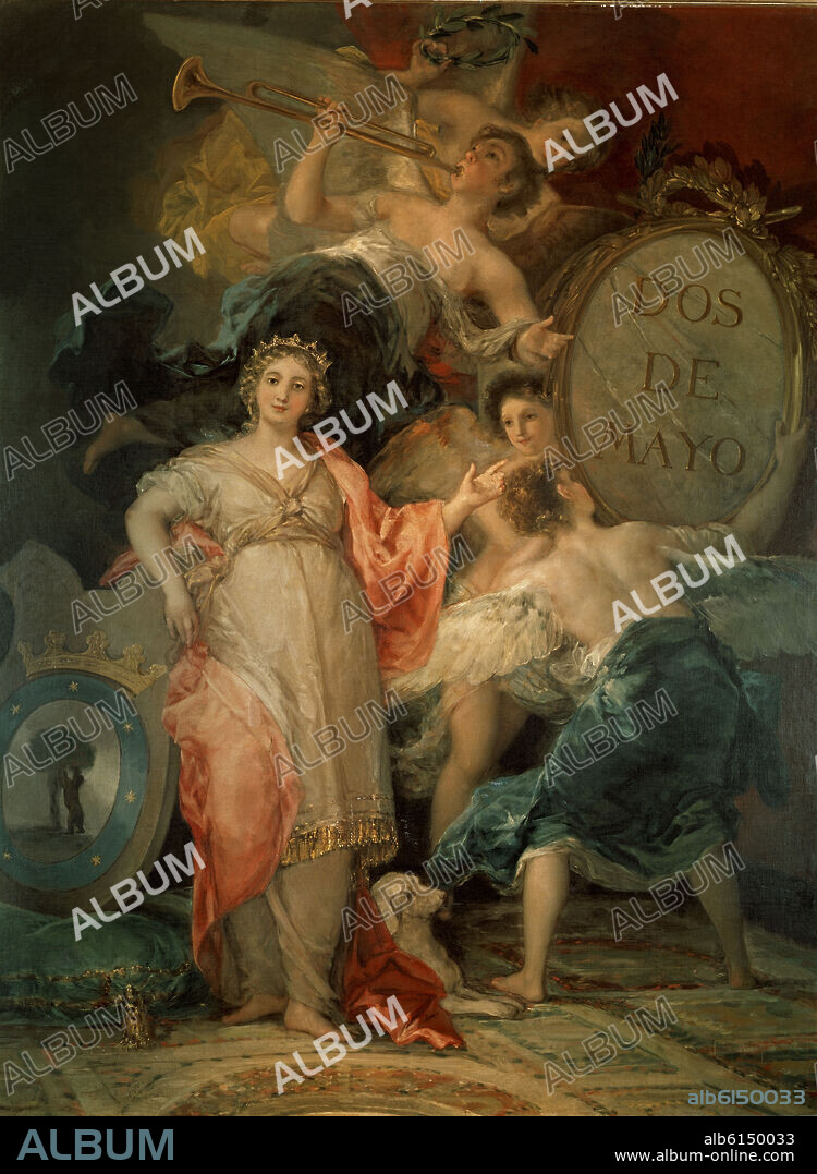 FRANCISCO DE GOYA. ALEGORIA A LA VILLA DE MADRID - 1810 - 260 x 195 CM. - OLEO SOBRE LIENZO.