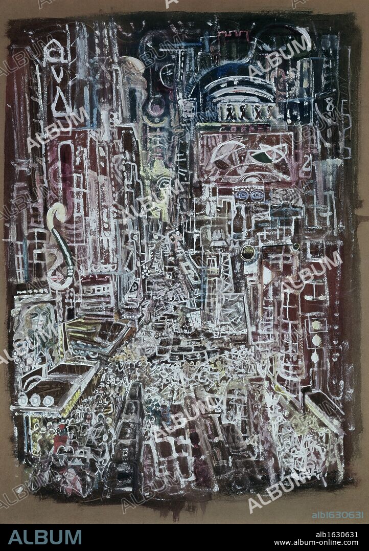 Broadway by Mark Tobey, 1936 Metropolitan Museum of Art, New York, USA, 1890-1976, USA, New York City, Metropolitan Museum of Art.