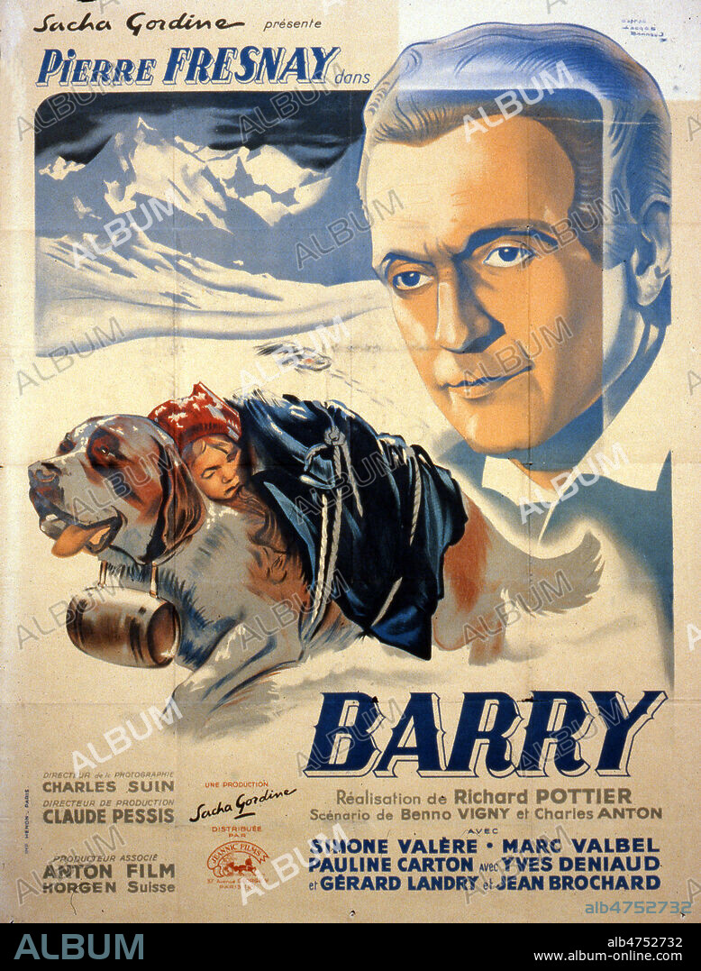 Barry. Affiche du film realise en 1949 par Richard POTTIER (1906-1994) avec Pierre FRESNAY . Credit : Coll. Perron/KHARBINE-TAPABOR.