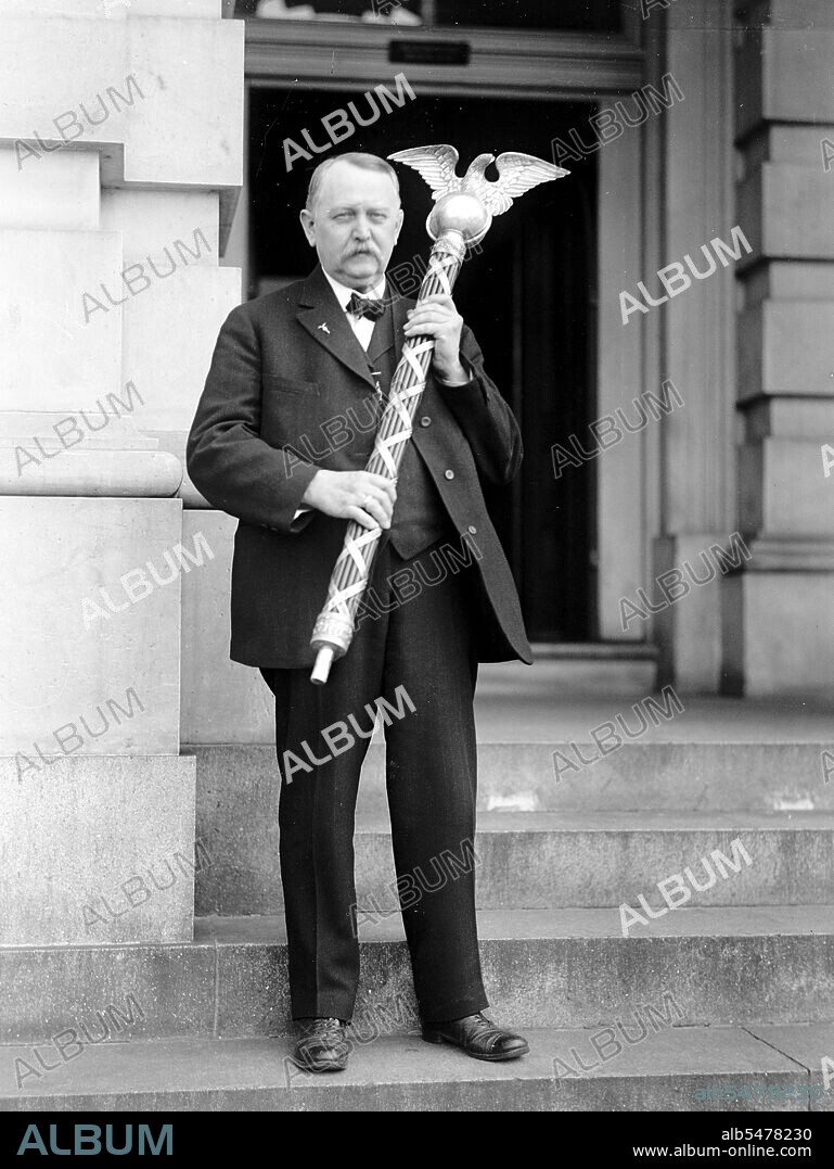 House of Representatives Sergeant-at-Arms Robert B. Gordon with Mace  ca. 1915-1917.