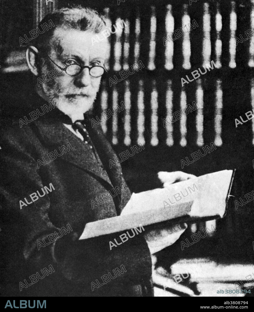 Paul Ehrlich (March 14, 1854-August 20, 1915) was a German physician and scientist who worked in the fields of hematology, immunology, and chemotherapy. The methods he developed for staining tissue made it possible to distinguish between different type of blood cells, which led to the capability to diagnose numerous blood diseases. His laboratory discovered Arsphenamine (Salvarsan), the first effective medicinal treatment for syphilis, thereby initiating and also naming the concept of chemotherapy. Ehrlich popularized the concept of a 'magic bullet". He made a decisive contribution to the development of an antiserum to combat diphtheria and conceived a methodology for standardizing therapeutic serums. In 1908 he received a Nobel Prize in Physiology or Medicine) for his contributions to immunology. In 1915 Ehrlich suffered a heart attack and died. He was 61 years old.