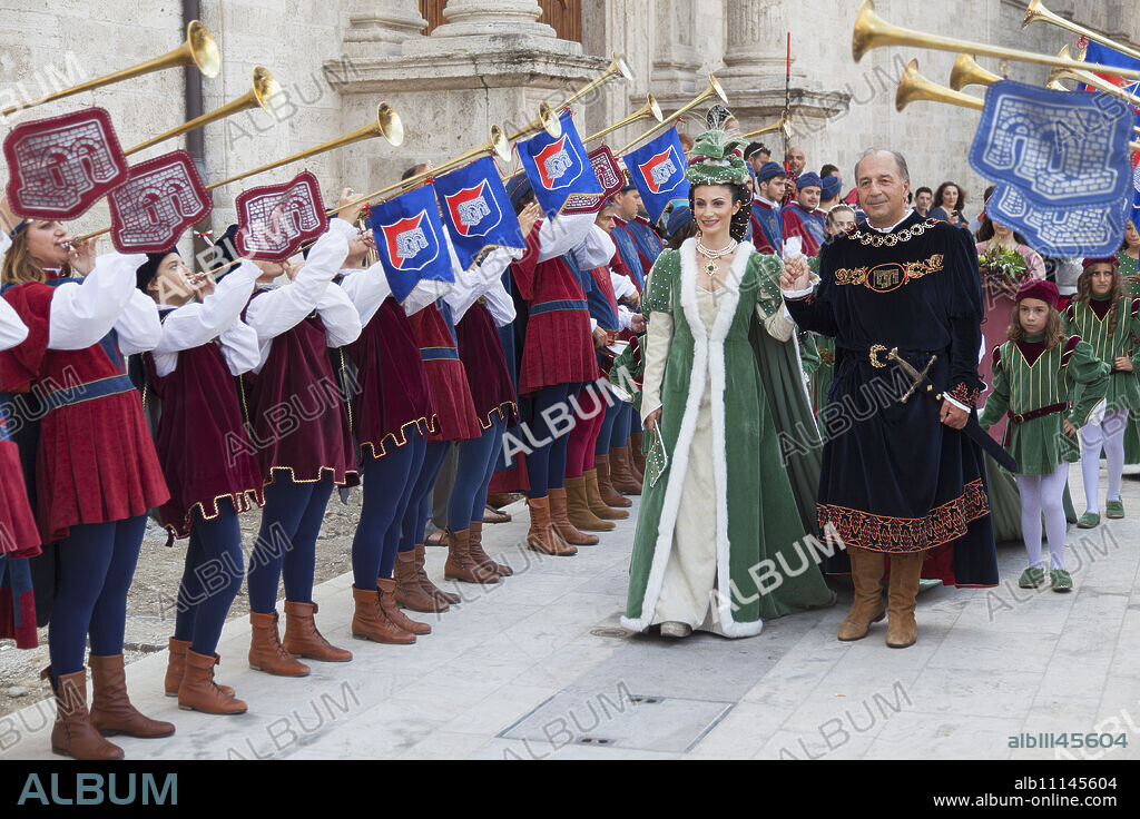 Medieval festival of La Quintana, Ascoli Piceno, Le Marche, Italy, Europe.