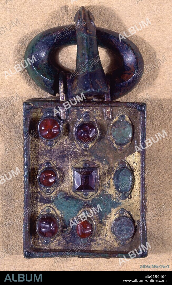 BROCHE DE CINTURON VISIGODO-BRONCE.