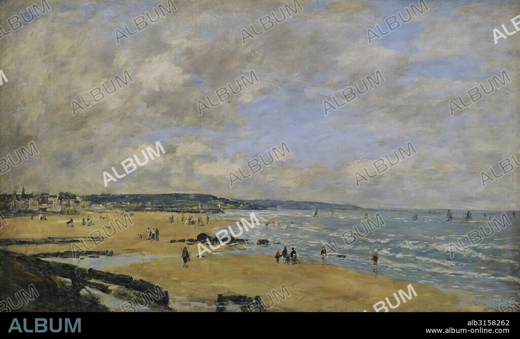 Eugene Boudin (1824-1898). French painter. Beach at Trouville, 1893. Oil on canvas. The State Hermitage Museum. Saint Petersburg. Russia.