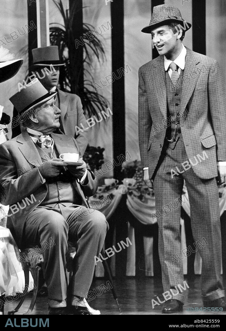 Stockholm 1977-09-01. Jarl Kulle och Sigge Fürst i "My fair lady" på Oscarsteatern . Foto Svenskt Pressfoto / TT / kod.