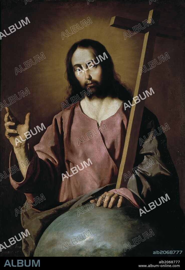 FRANCISCO DE ZURBARAN. Francisco de Zurbarán / 'El Salvador bendiciendo', 1638, Escuela Española, Óleo sobre Lienzo, 100 cm x 72 cm, P06074.