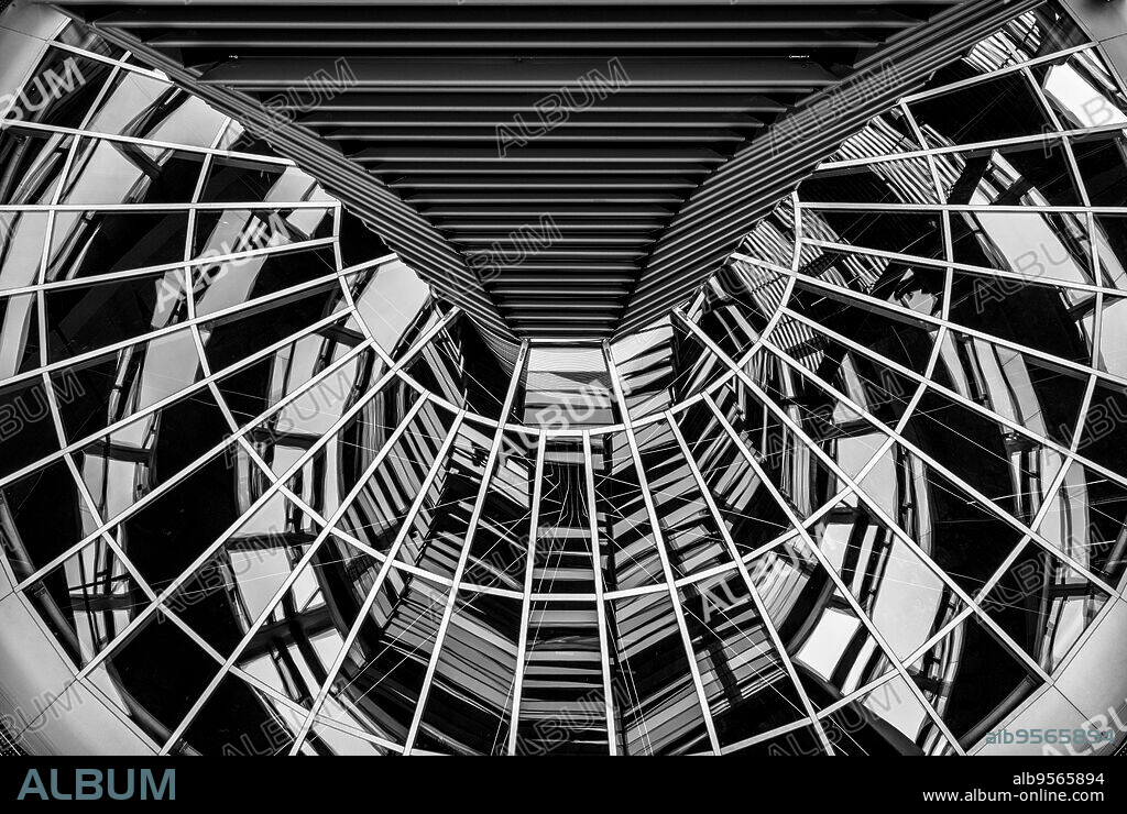 reichstag dome, designed by architect Norman Foster, Berlin, Federal Republic of Germany.