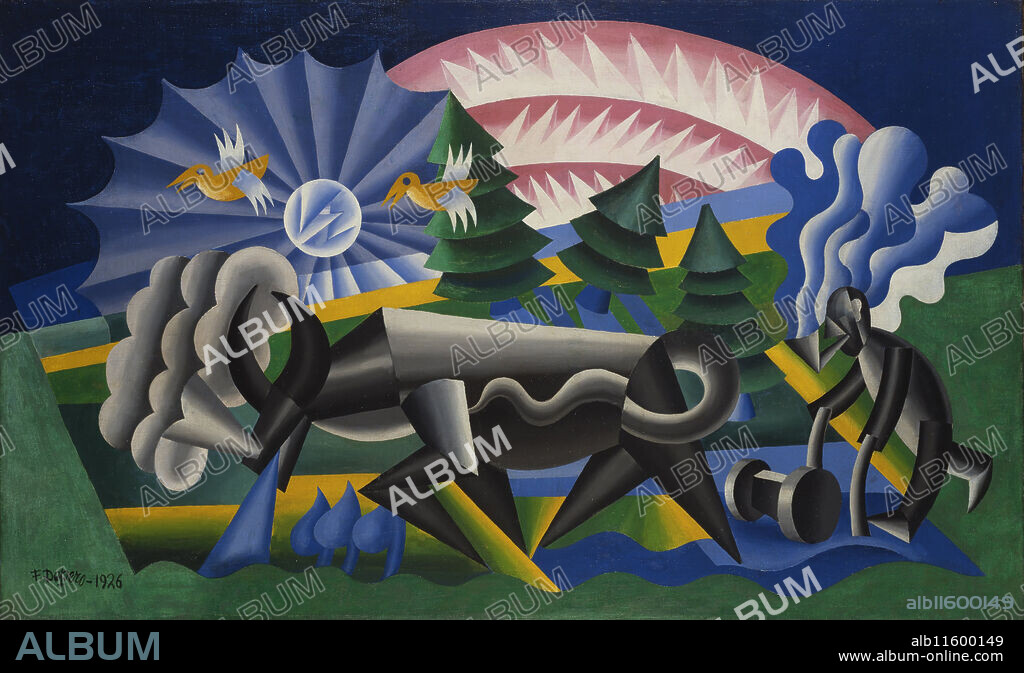 FORTUNATO DEPERO. Ploughing.