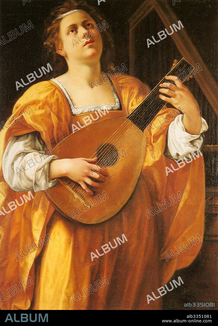 ARTEMISIA GENTILESCHI. Saint Cecilia Playing a Lute.