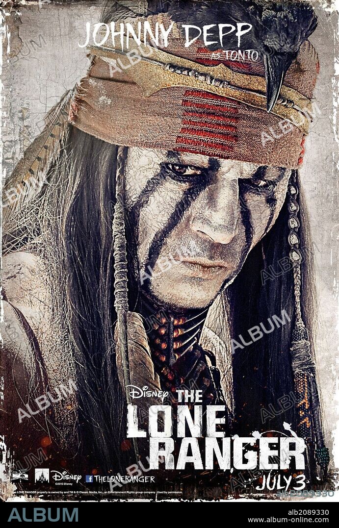 Poster of THE LONE RANGER, 2013, directed by GORE VERBINSKI. Copyright JERRY BRUCKHEIMER FILMS.