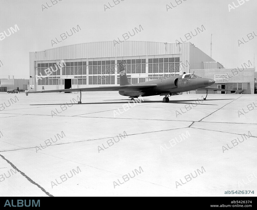 U-2 spy plane with fictitious NASA markings, USA, 1960. After Francis Gary Powers was shot down over the Soviet Union during a CIA spy flight on May 1, 1960, NASA issued a press release with a cover story about a U-2 conducting weather research that may have strayed off course after the pilot reported difficulties with his oxygen equipment. To bolster the cover-up, a U-2 was quickly painted in NASA markings, with a fictitious NASA serial number, and put on display for the news media at the NASA Flight Research Center at Edwards Air Force Base on May 6, 1960. The U-2 cover story in 1956 was that it was an NACA plane to conduct high-altitude weather research. But various observers doubted this story from the beginning. Certainly the Soviets did not believe it once the aircraft began overflying their territory. The NASA cover story quickly blew up in the agency's face when both Gary Powers and aircraft wreckage were displayed by the Soviet Union, proving that it was a reconnaissance aircraft. This caused embarrassment for several top NASA officials.