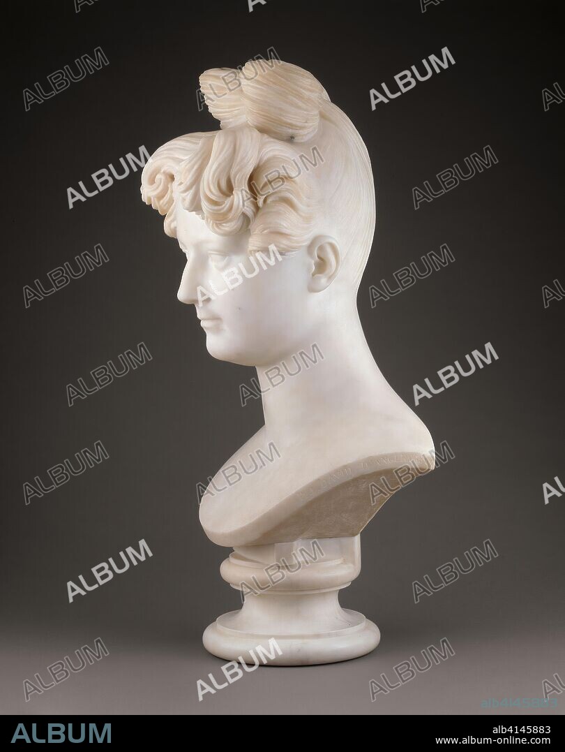 A Portrait of Mademoiselle Jubin. Pierre Jean David d'Angers; French, 1788-1856. Date: 1829. Dimensions: H. 60 cm (23 5/8 in.). Marble. Origin: France.