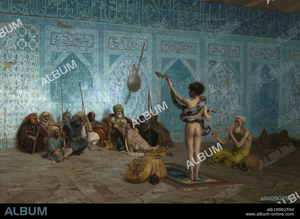 JEAN LEON GEROME. Snake Charmer, c1879.