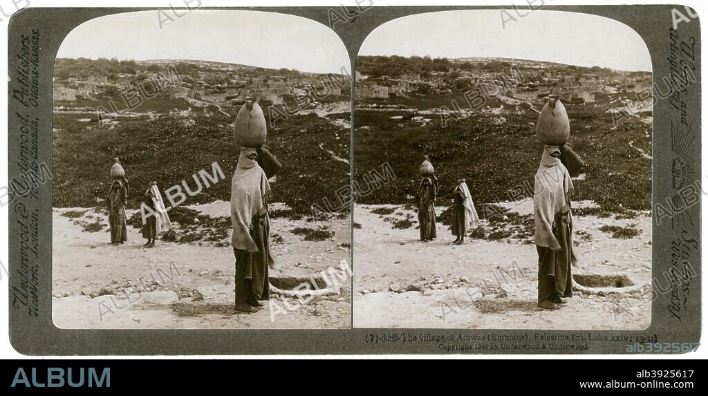 The village of Imwas (Emmaus), Palestine, 1900. From a series called Travelling in the Holy Land Through the Stereoscope, by Jesse Hurlbut.