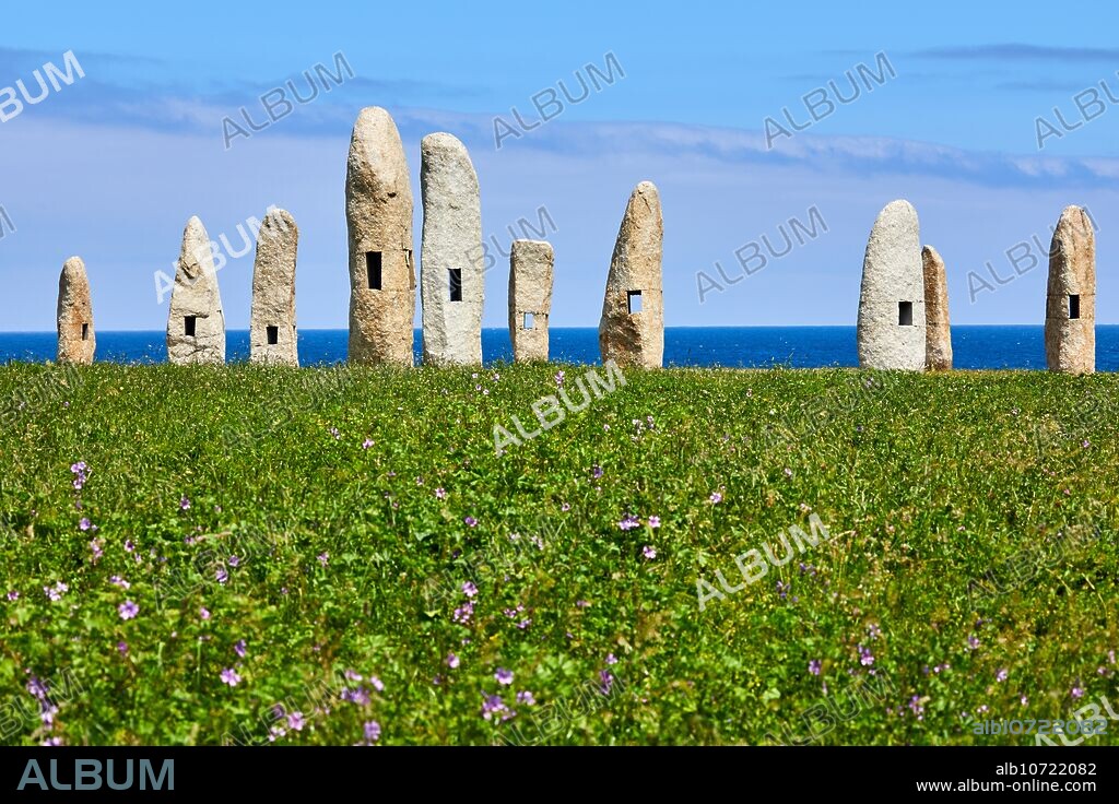 "Menhirs", Manolo Paz, Campo de La Rata, A Coruña, Galicia, Spain.