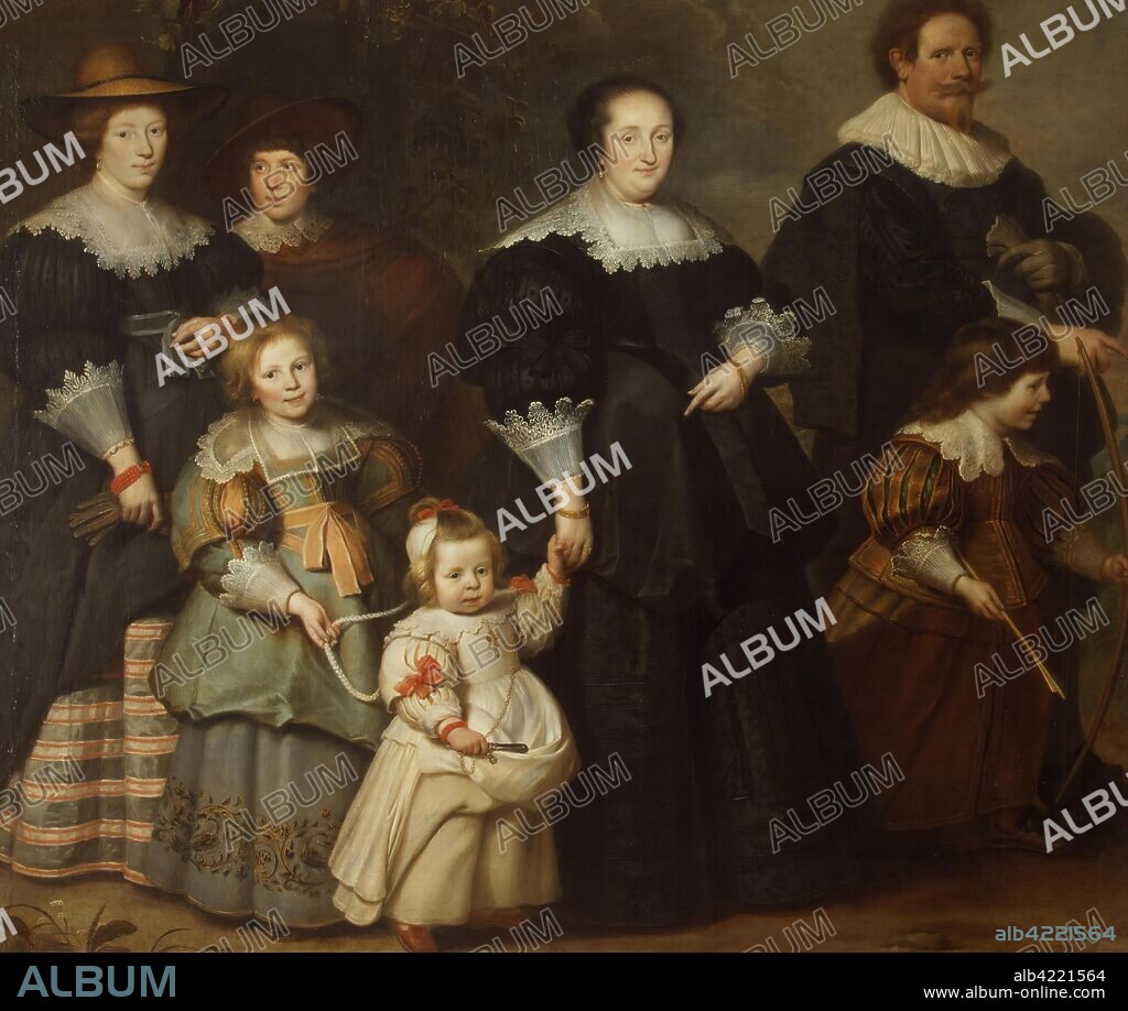 CORNELIS DE VOS. 'Self-Portrait of the Artist with his Wife Suzanne Cock and their Children'. Flanders, 1634. Dimensions: 185,5x221 cm.